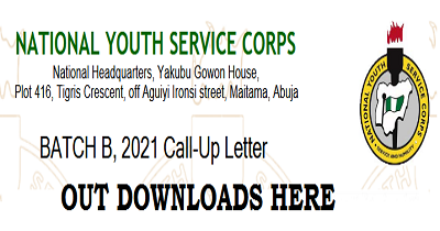 How To Print/link For NYSC Batch B/C Call Up Letters Downloads ...