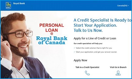 Royal Bank of Canada Personal Loan Application Form