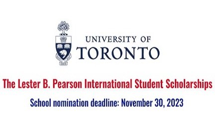 Lester B. Pearson International Scholarships At The University Of ...